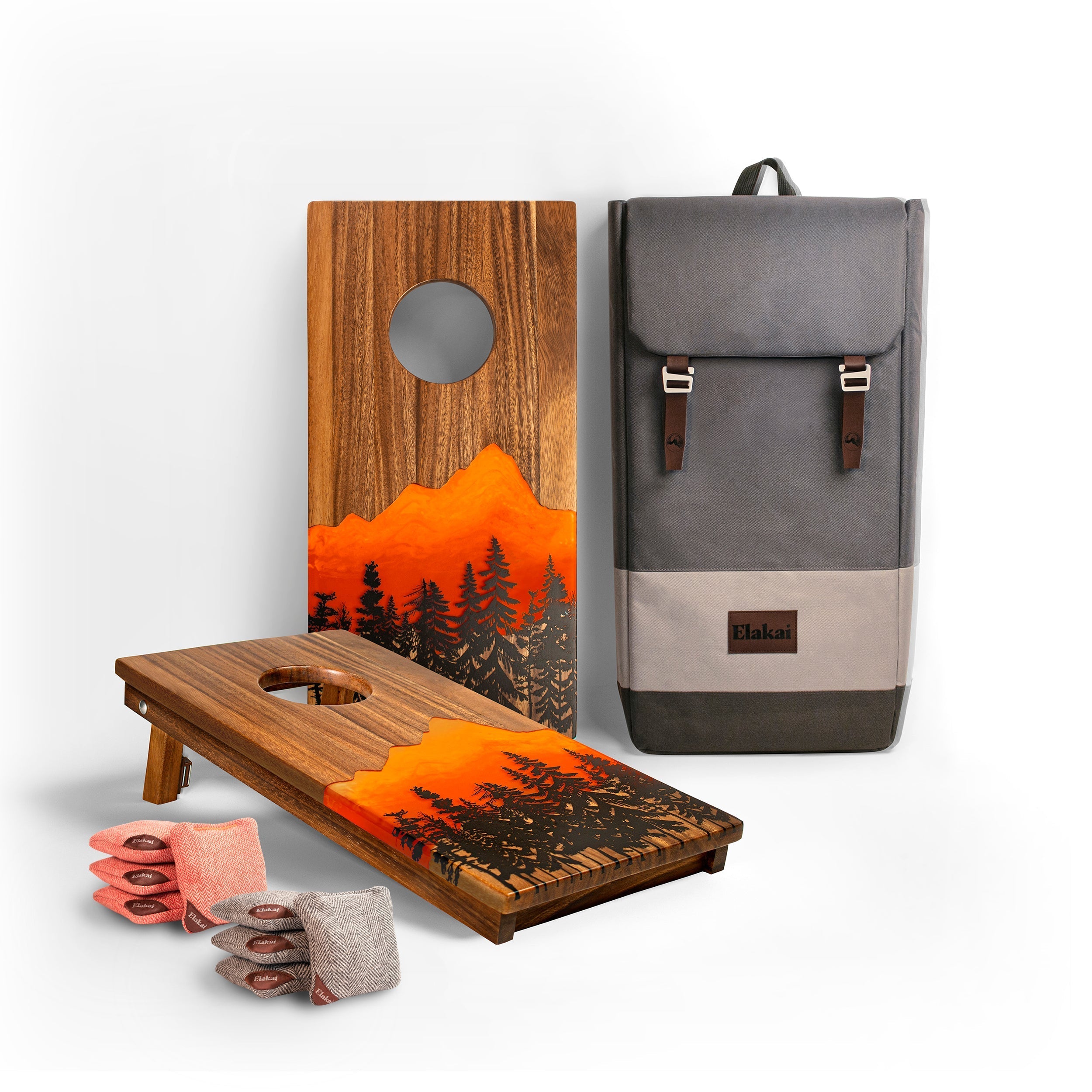 1ft x 2ft Resin &amp; Wood Travel Cornhole Set | Mountain Collection