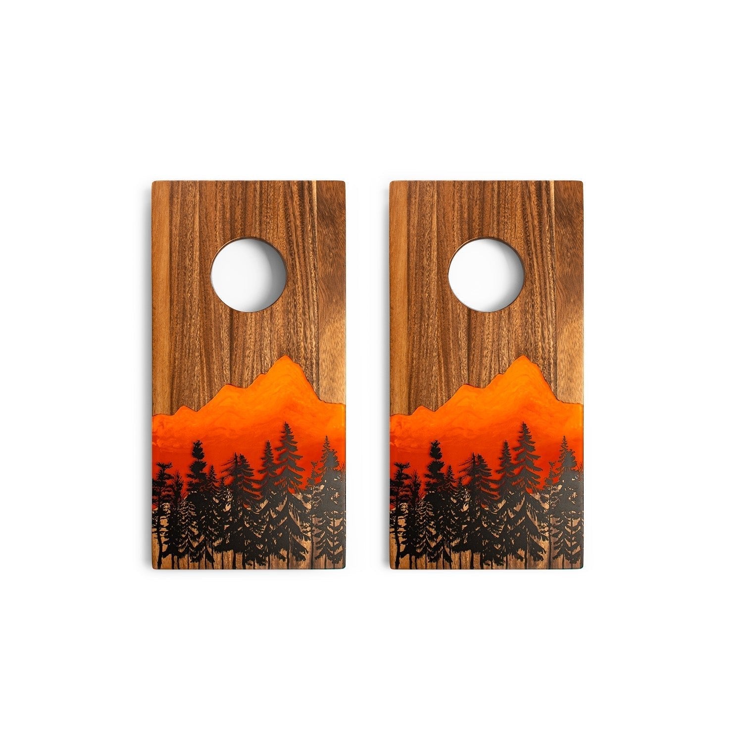 1ft x 2ft Resin &amp; Wood Travel Cornhole Set | Mountain Collection