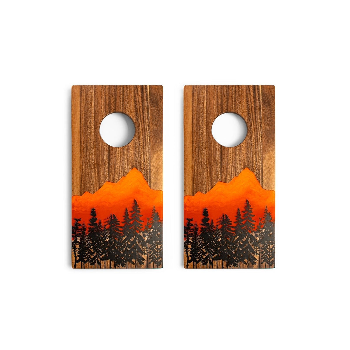 1ft x 2ft Resin &amp; Wood Travel Cornhole Set | Mountain Collection