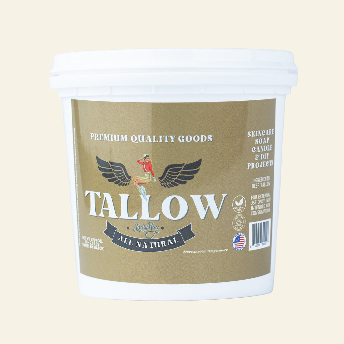 Unscented Beef Tallow - 2 Pounds | 100% Natural &amp; Pure
