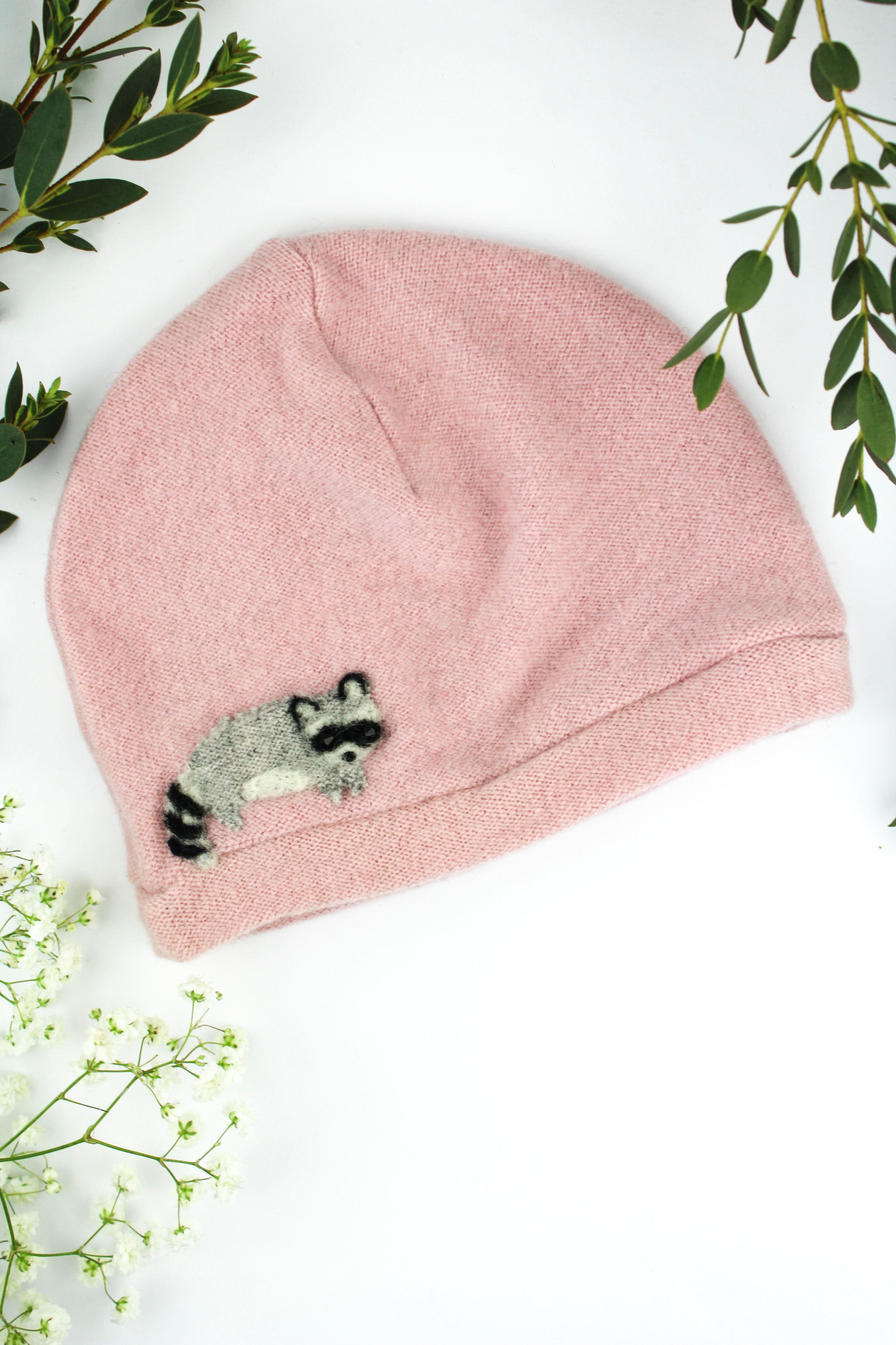 Ash &amp; Rose hat Raccoon Cashmere Hat - Baby