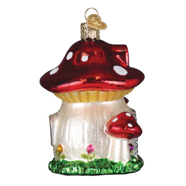 Old World Christmas 3.5 X 4.75 X 2.5 / 20153 Mushroom House Ornament