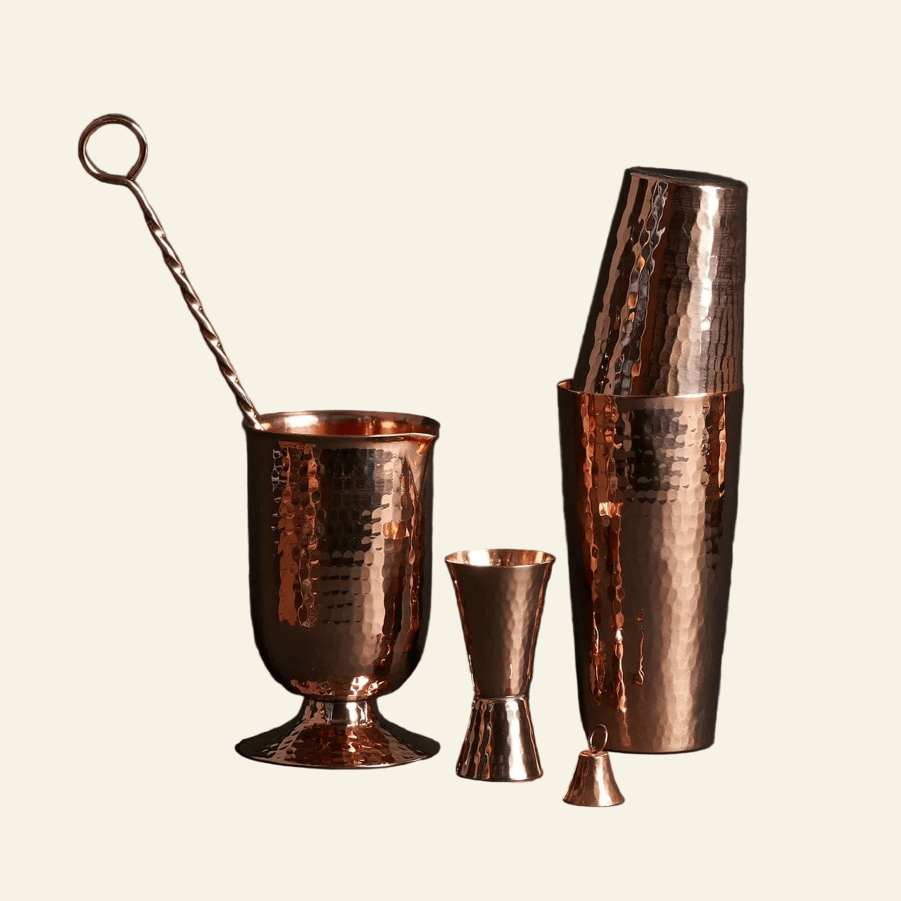 Sertodo Barware &amp; Bar Tools Essential Copper Mixologist Set