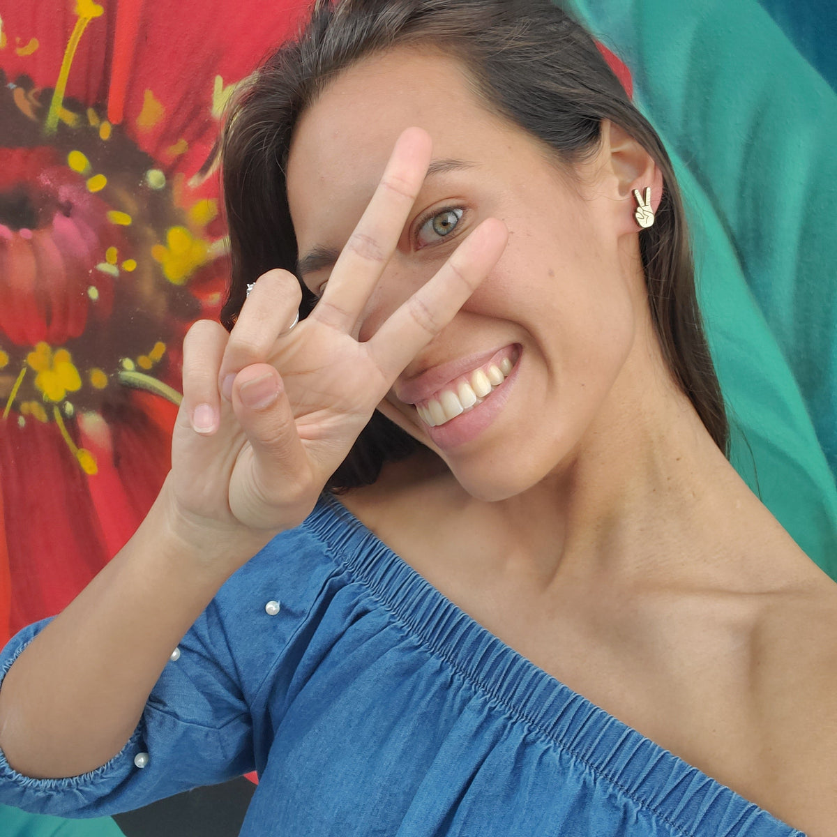 Peace Sign Studs