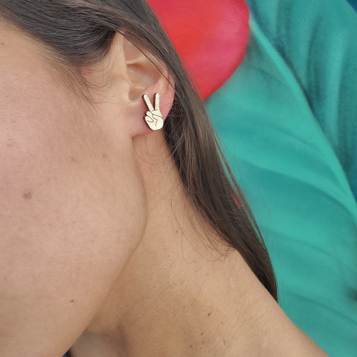 Peace Sign Studs