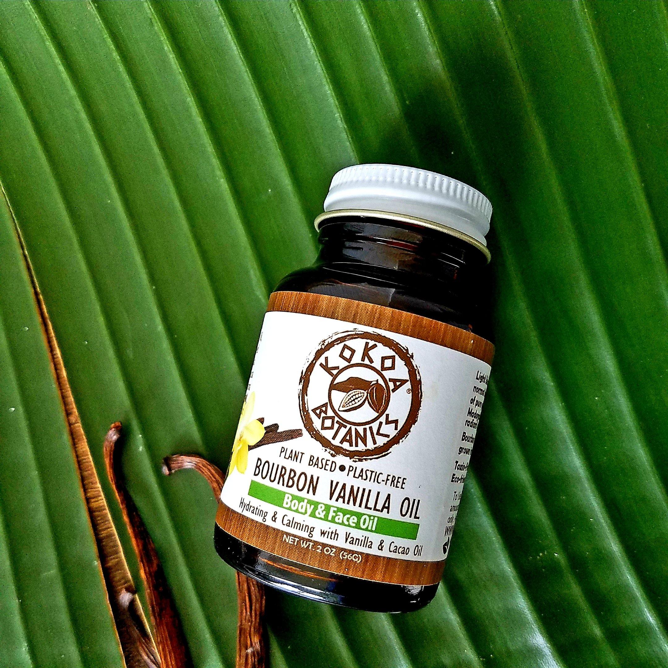 KOKOA BOTANICS face oil Bourbon Vanilla Body &amp; Face Oil - Hydrate &amp; Calm - 2 oz