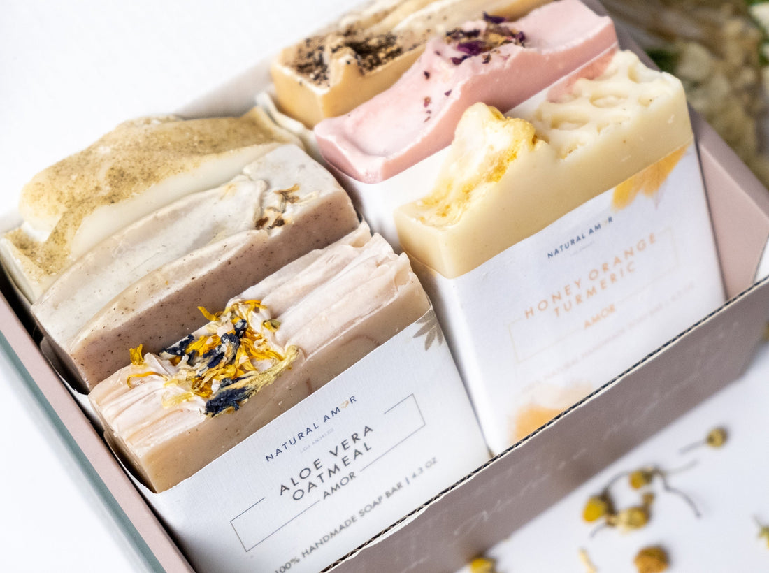 6pk handmade soap gift box - My American Goods