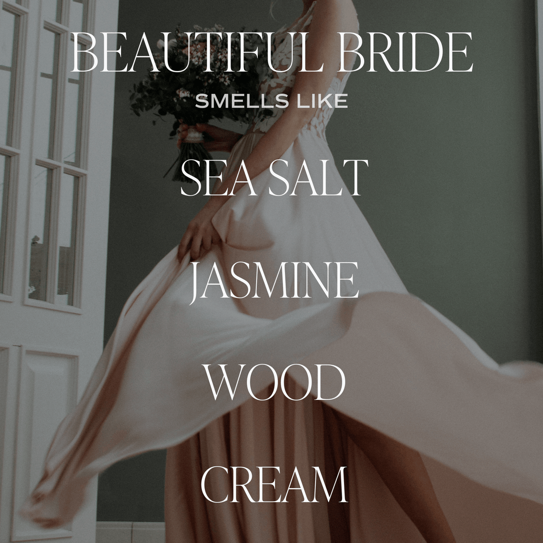 Beautiful Bride Soy Candle - Large Quote Label - 9 oz - My American Goods