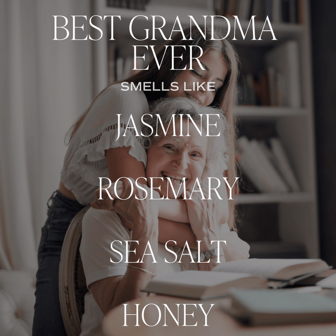 Best Grandma Ever Soy Candle - Clear Jar - 9 oz (Wildflowers and Salt) - My American Goods
