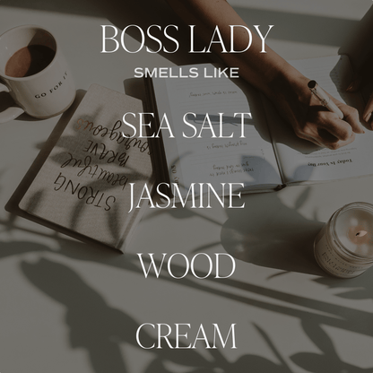 Boss Lady Soy Candle - Clear Jar - 9 oz (Spa Day) - My American Goods