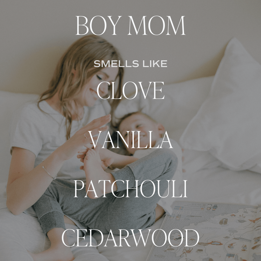 Boy Mom Soy Candle - Clear Jar - 9 oz (Palo Santo Patchouli) - My American Goods
