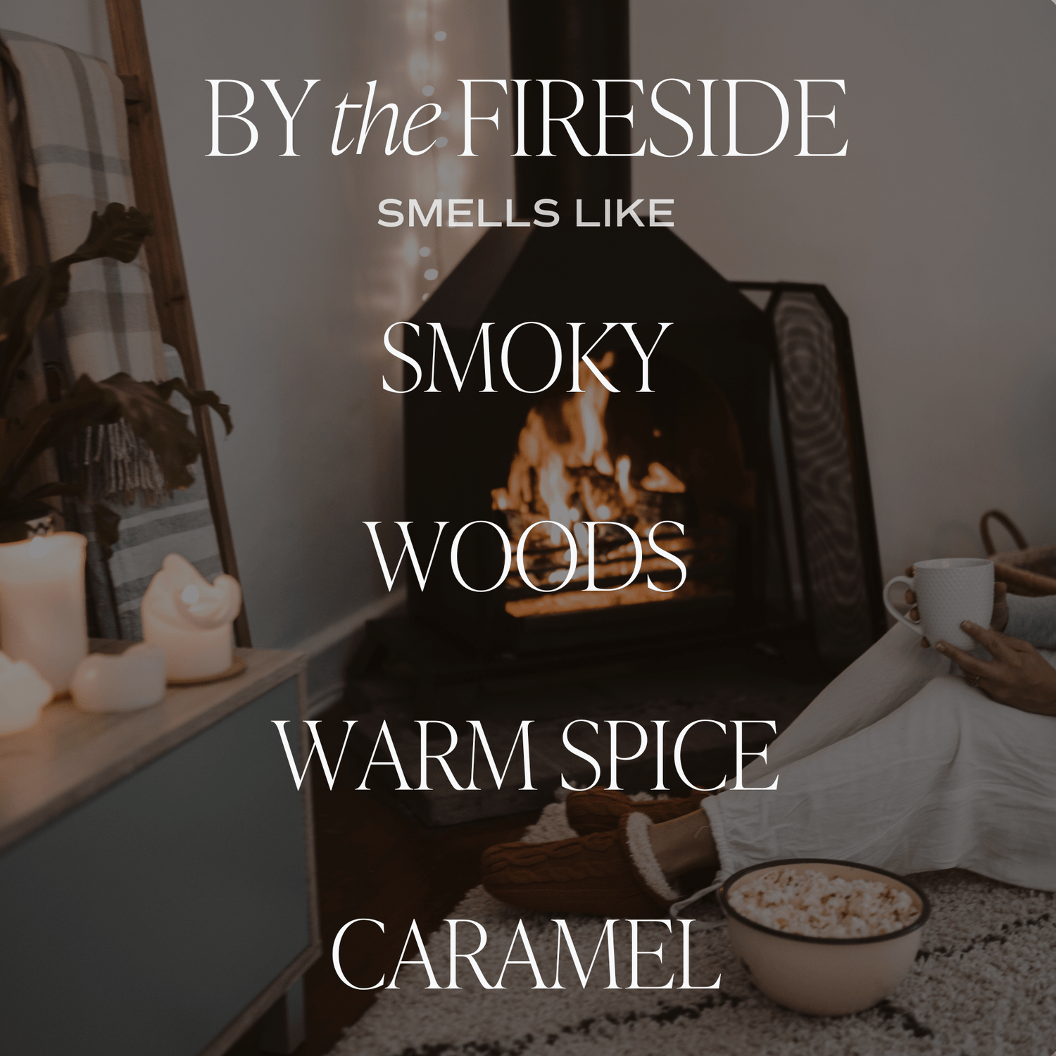 By The Fireside Soy Candle - Tan Matte Jar - 15 oz - My American Goods