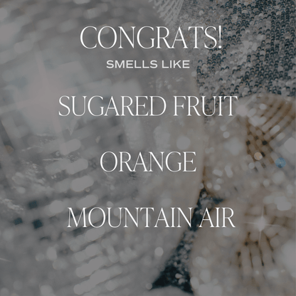 Congrats! Soy Candle - Clear Jar - 9 oz (Island AIr) - My American Goods