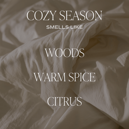 Cozy Season Soy Candle - White Jar - 11 oz - My American Goods