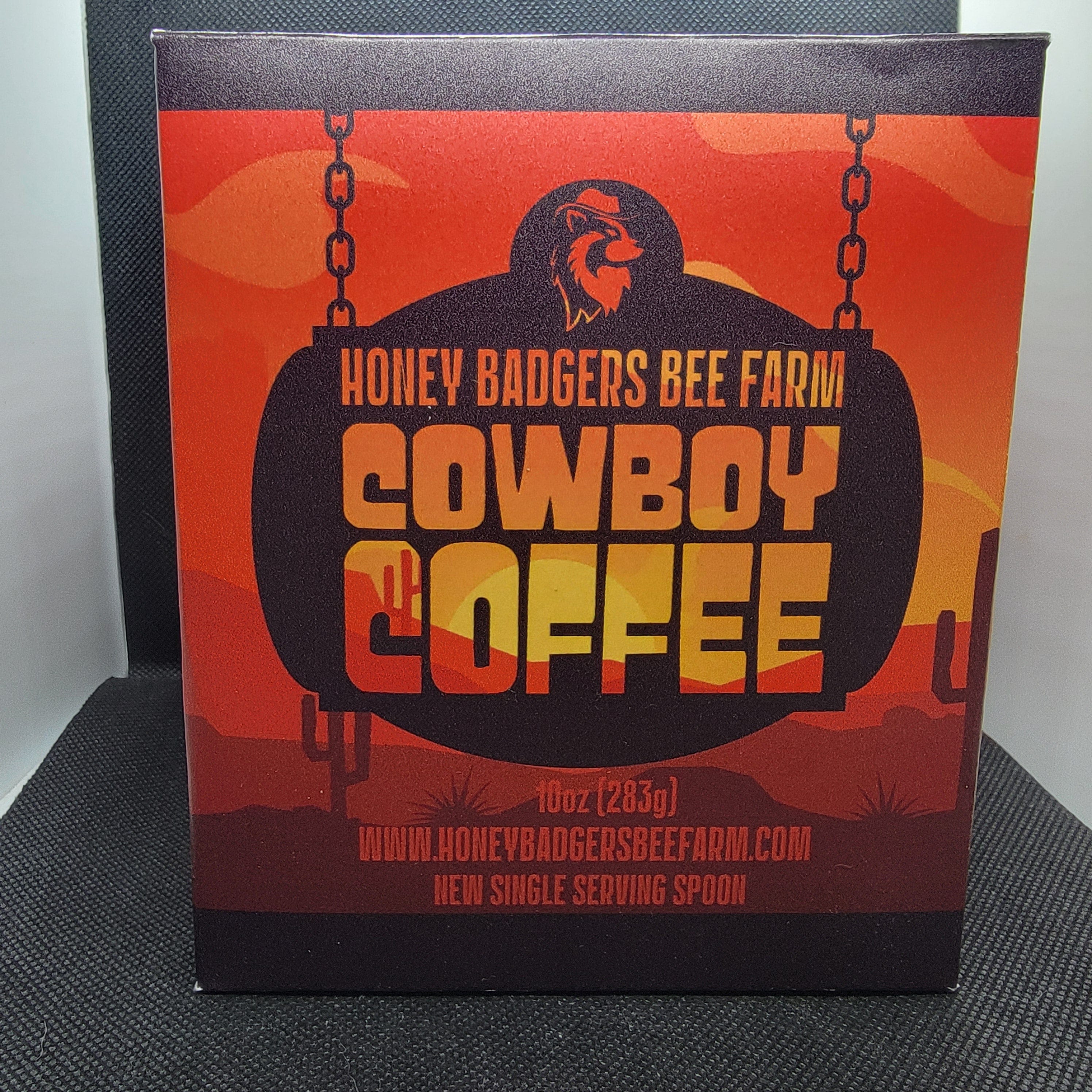 Honey Badgers Bee Farm Instant Coffee Badgers Honey Spoon /Cowboy Honey Coffee