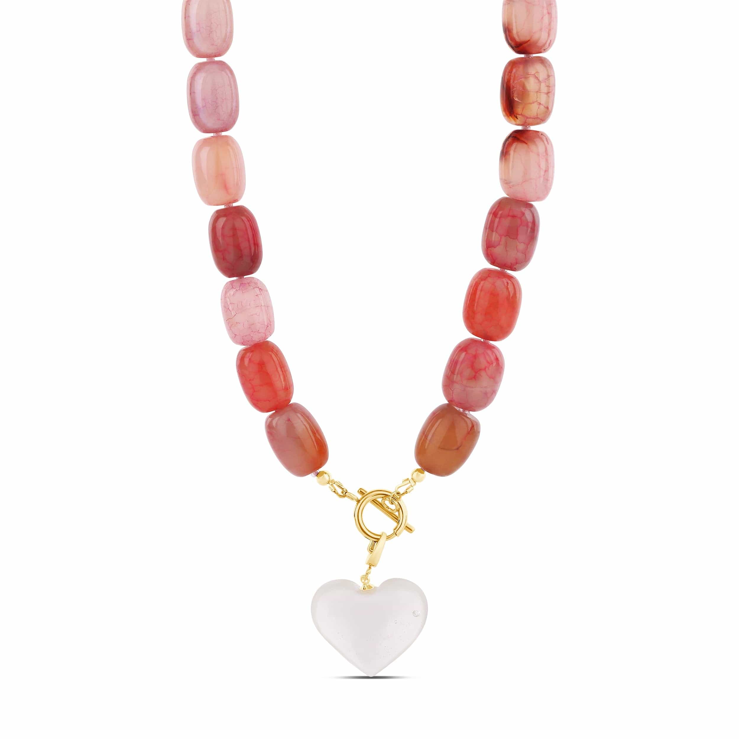 Hannah B by Hannah Bender Necklace Pink Removable Crystal Heart Necklace
