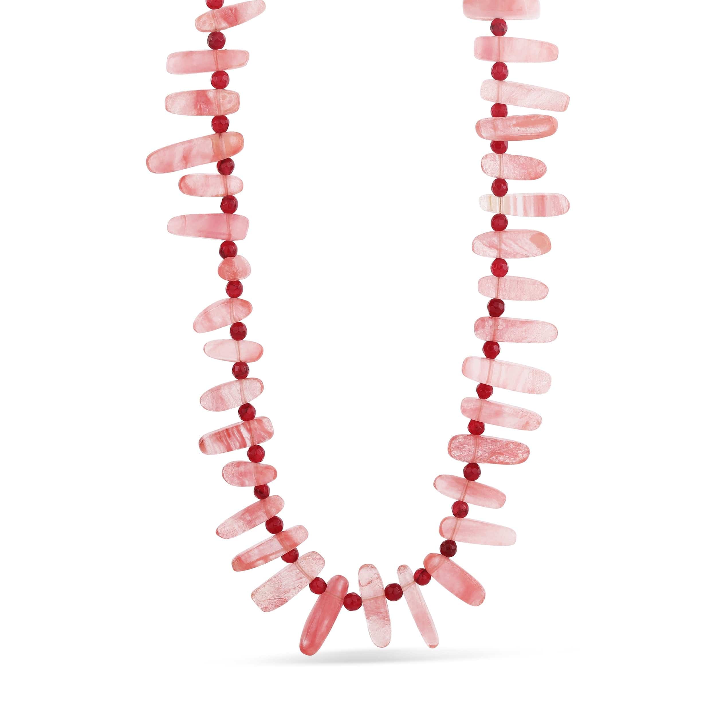 Rose Quartz Spike Necklace
