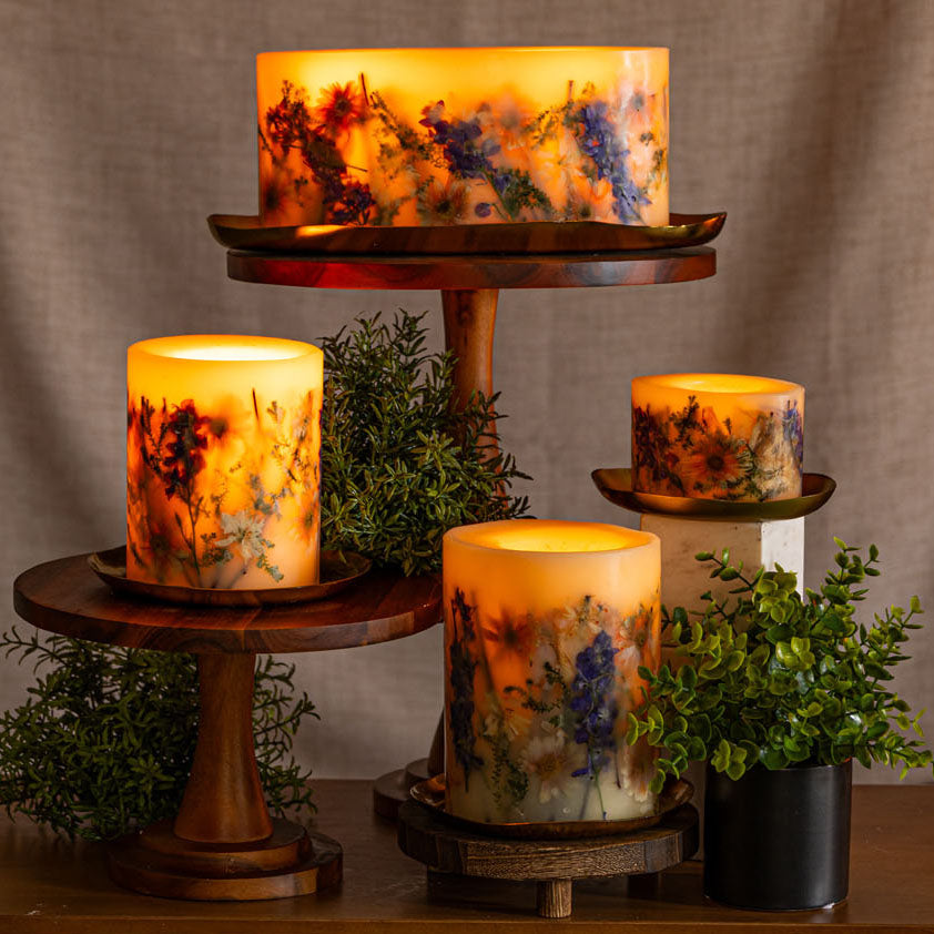 Gold Accent &amp; Signature Botanical Candle Plate