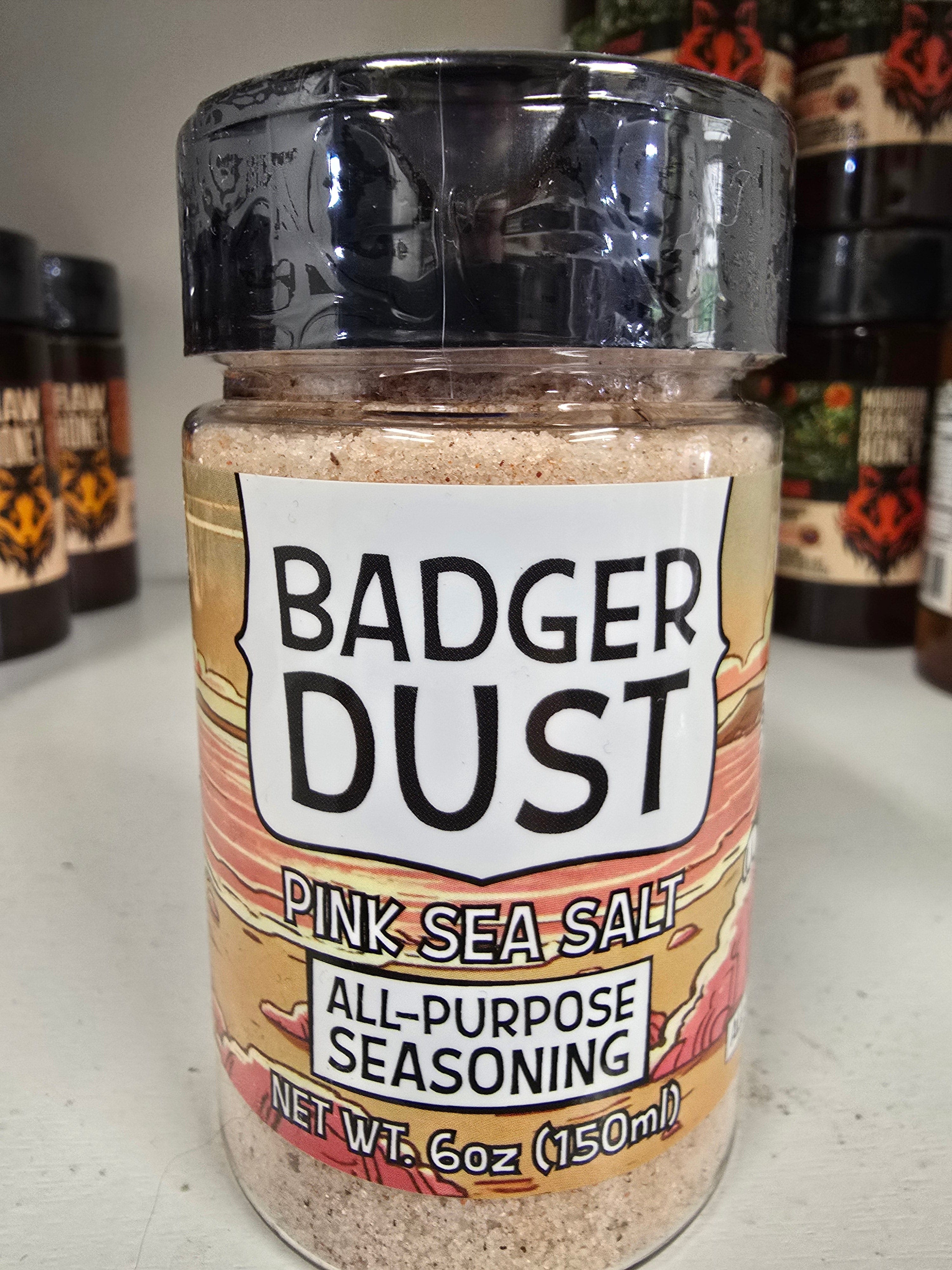Honey Badgers Bee Farm All Natural Dry Rub Badger Dust Pink Sea Salt