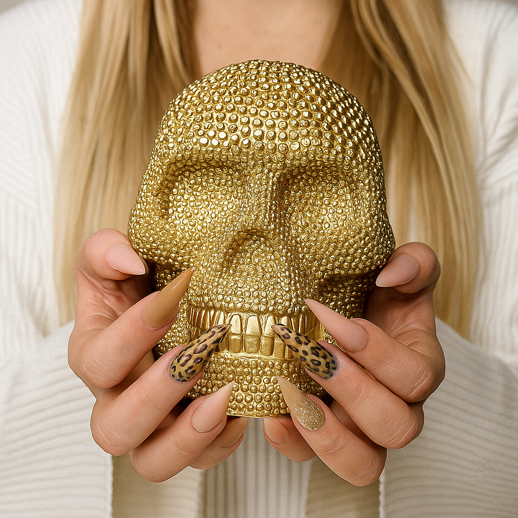 Resin Skull Gold - My American Goods