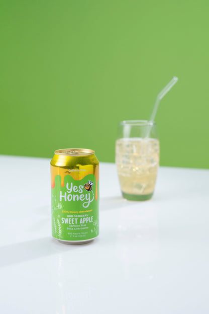 Yes Honey Drink Bee Original Sweet Apple Soda Alternative