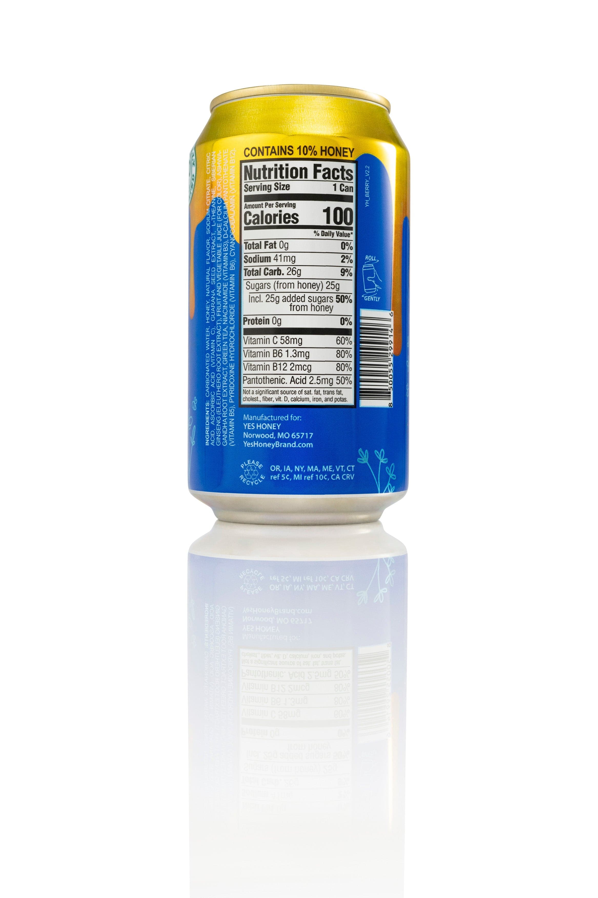 Bee Vitalized Sparkling Honey Sweetened Berry Tea