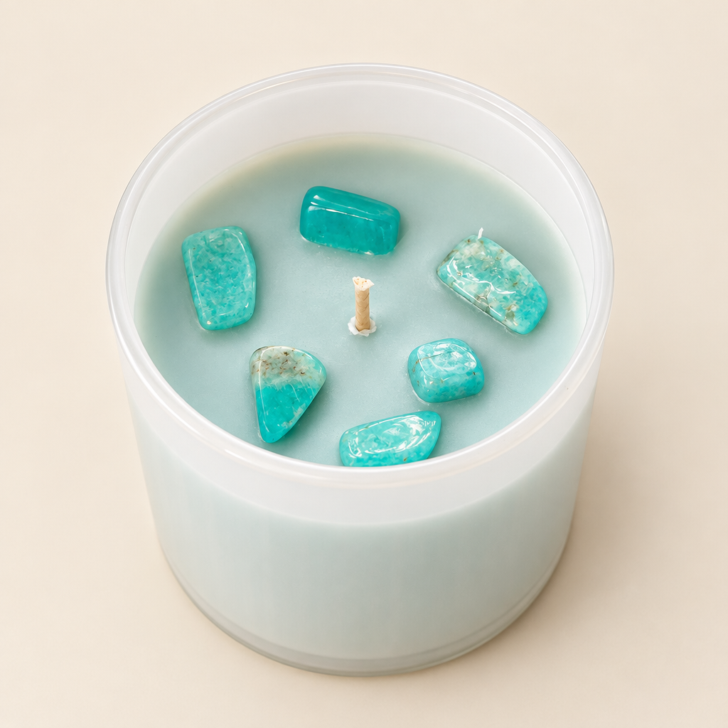 Once In a Blue Moon Crystal Infused Coconut Wax Candle