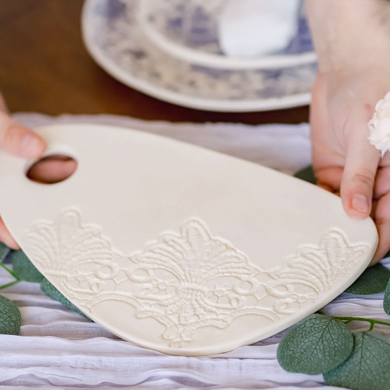 prodigalpottery Ceramic Autumn Leaf / Medium Ceramic Cheese Borad