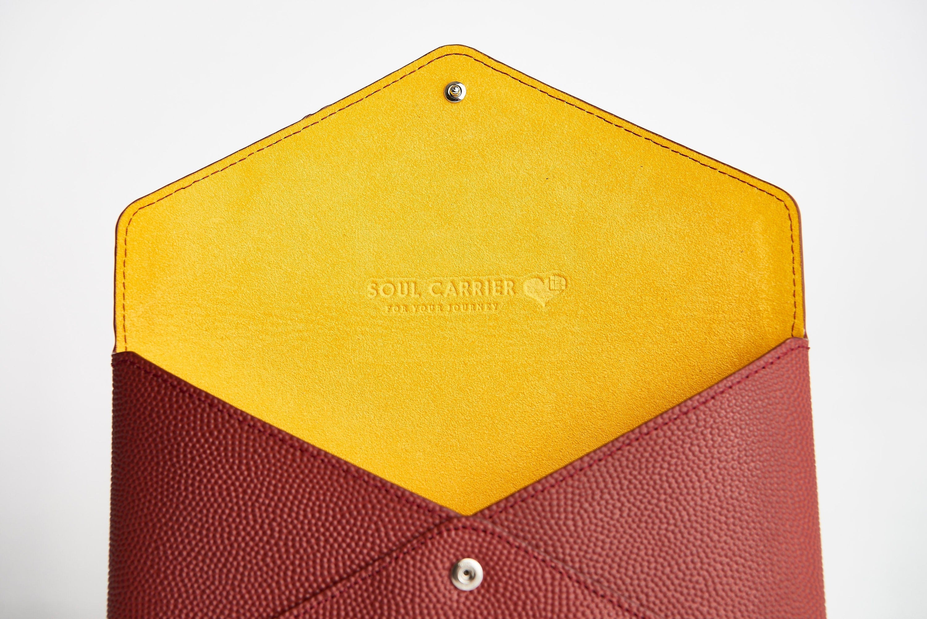 SOUL CARRIER Brown Soul Carrier x ASU Football Leather Clutch