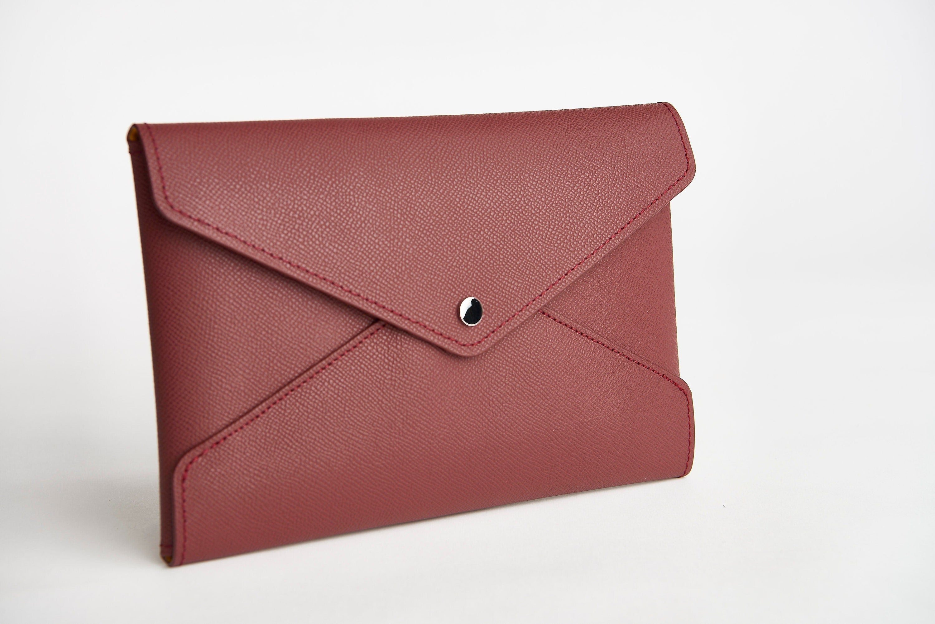 SOUL CARRIER Soul Carrier x ASU Maroon Epsom Leather Clutch