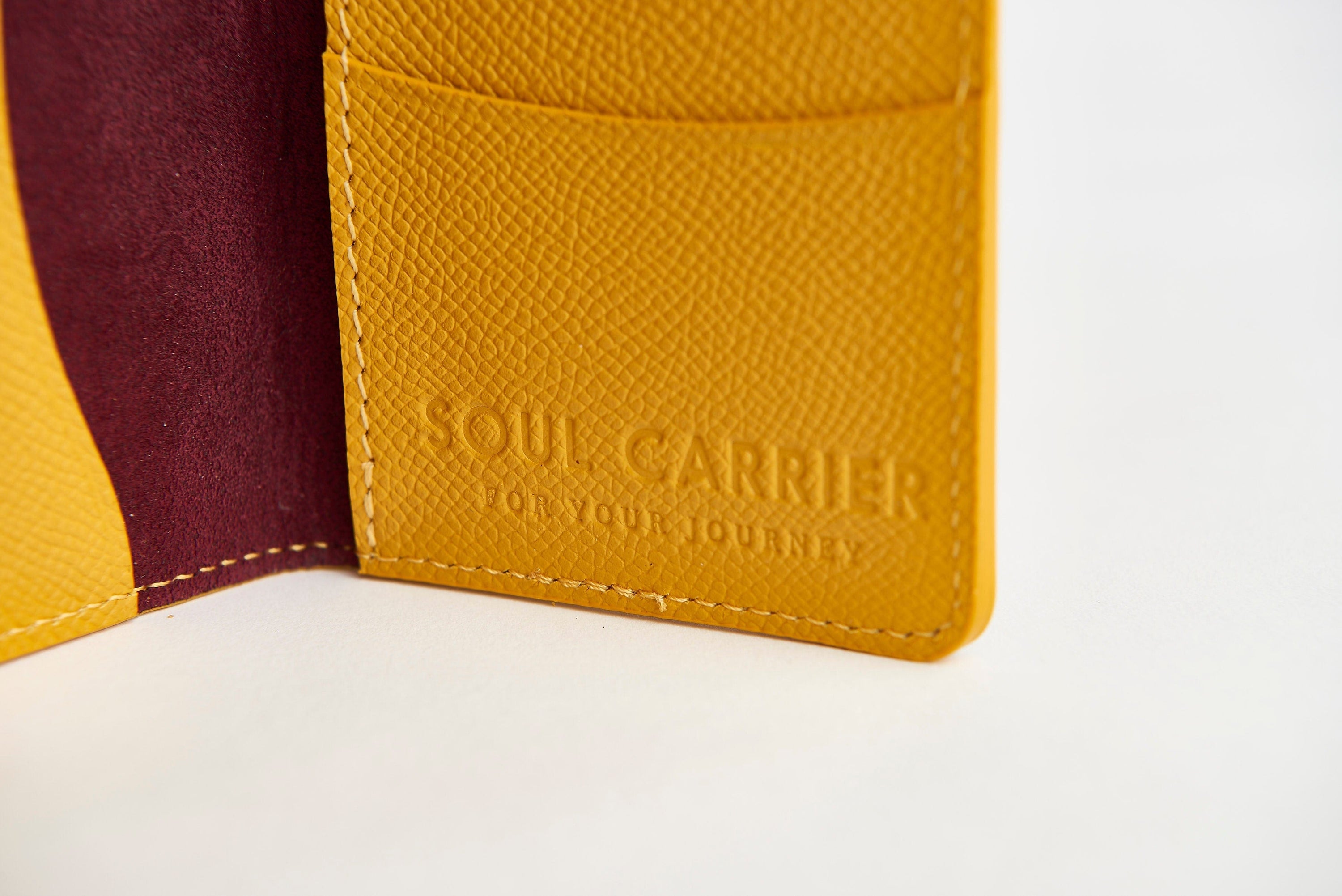 SOUL CARRIER ASU Wallet: Gold Epsom Leather Bifold
