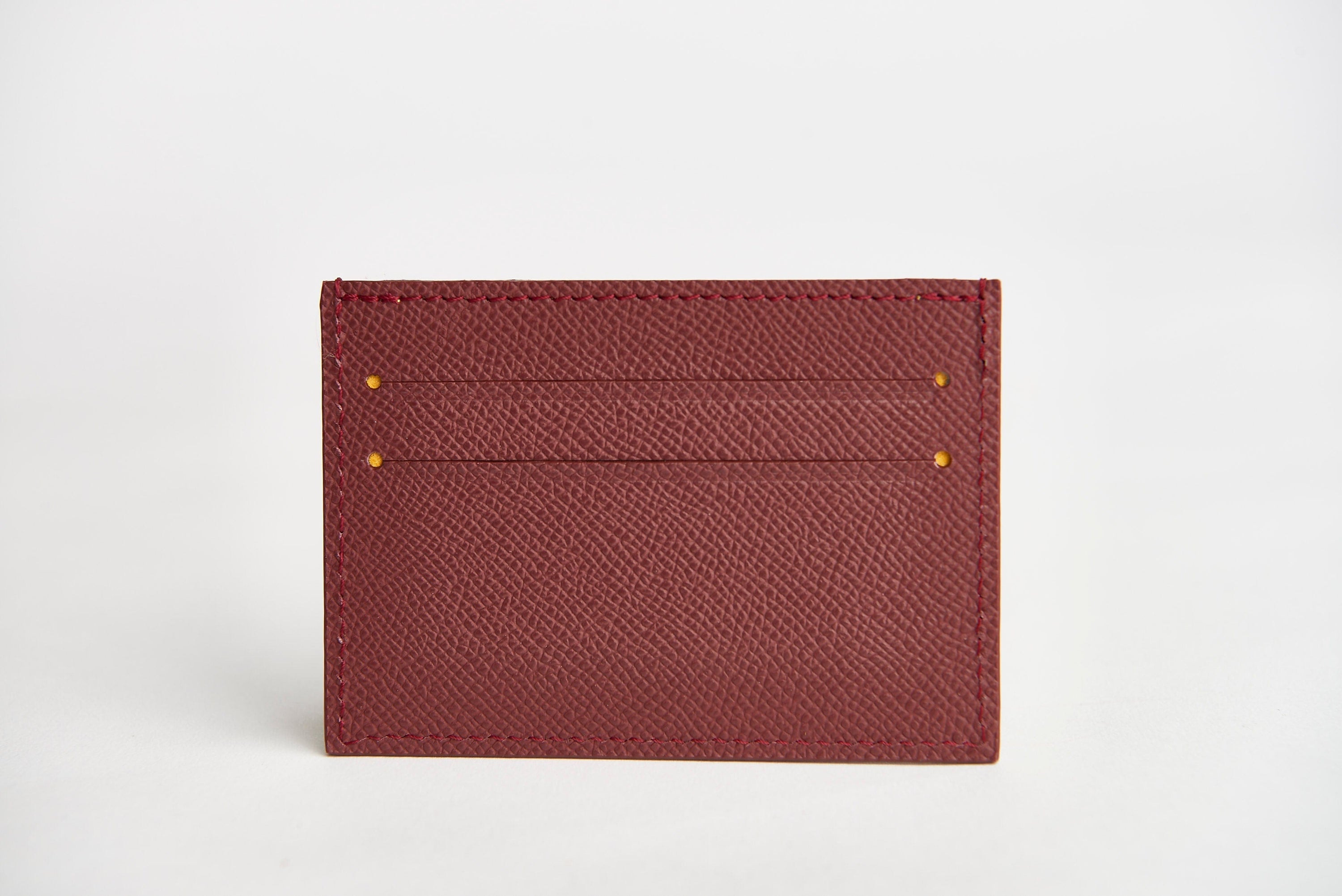 SOUL CARRIER ASU Maroon Epsom Leather Card Case