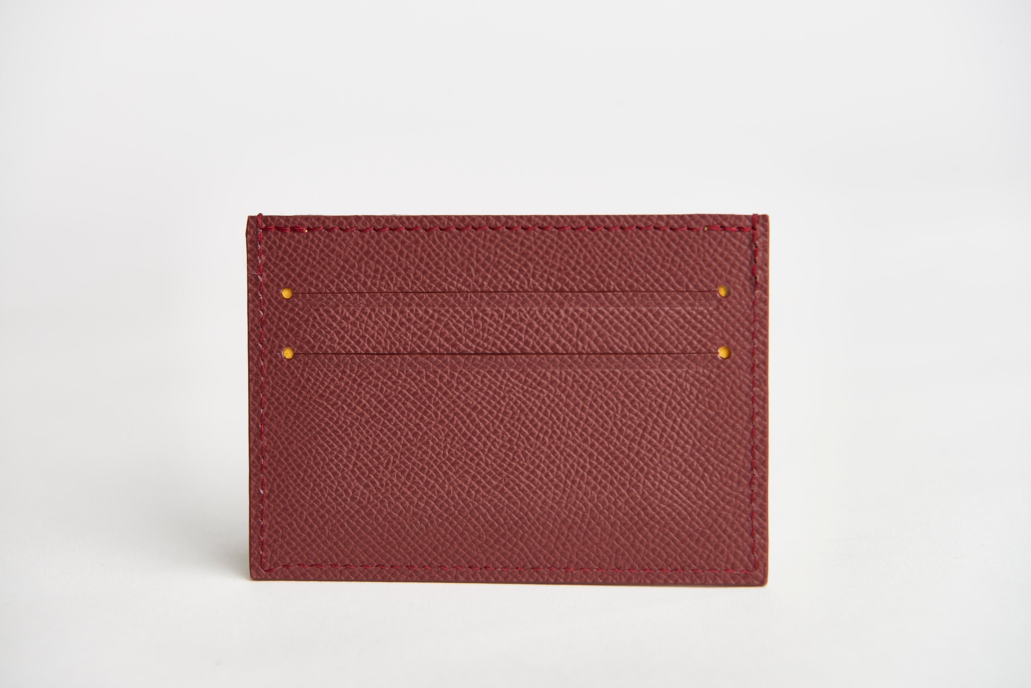 ASU Maroon Epsom Leather Card Case