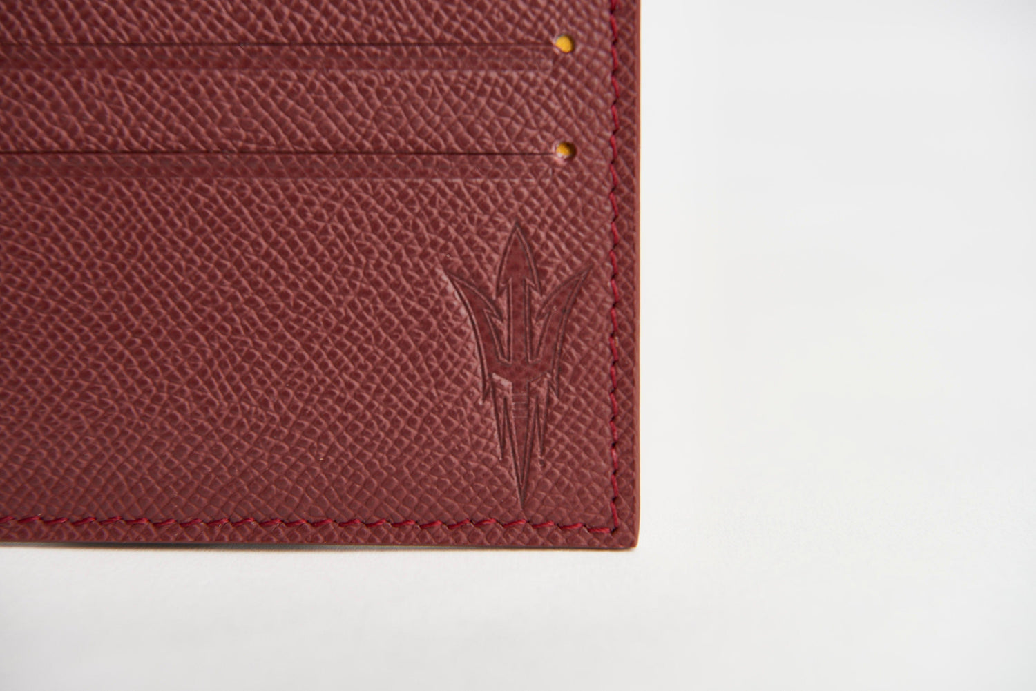 ASU Maroon Epsom Leather Card Case