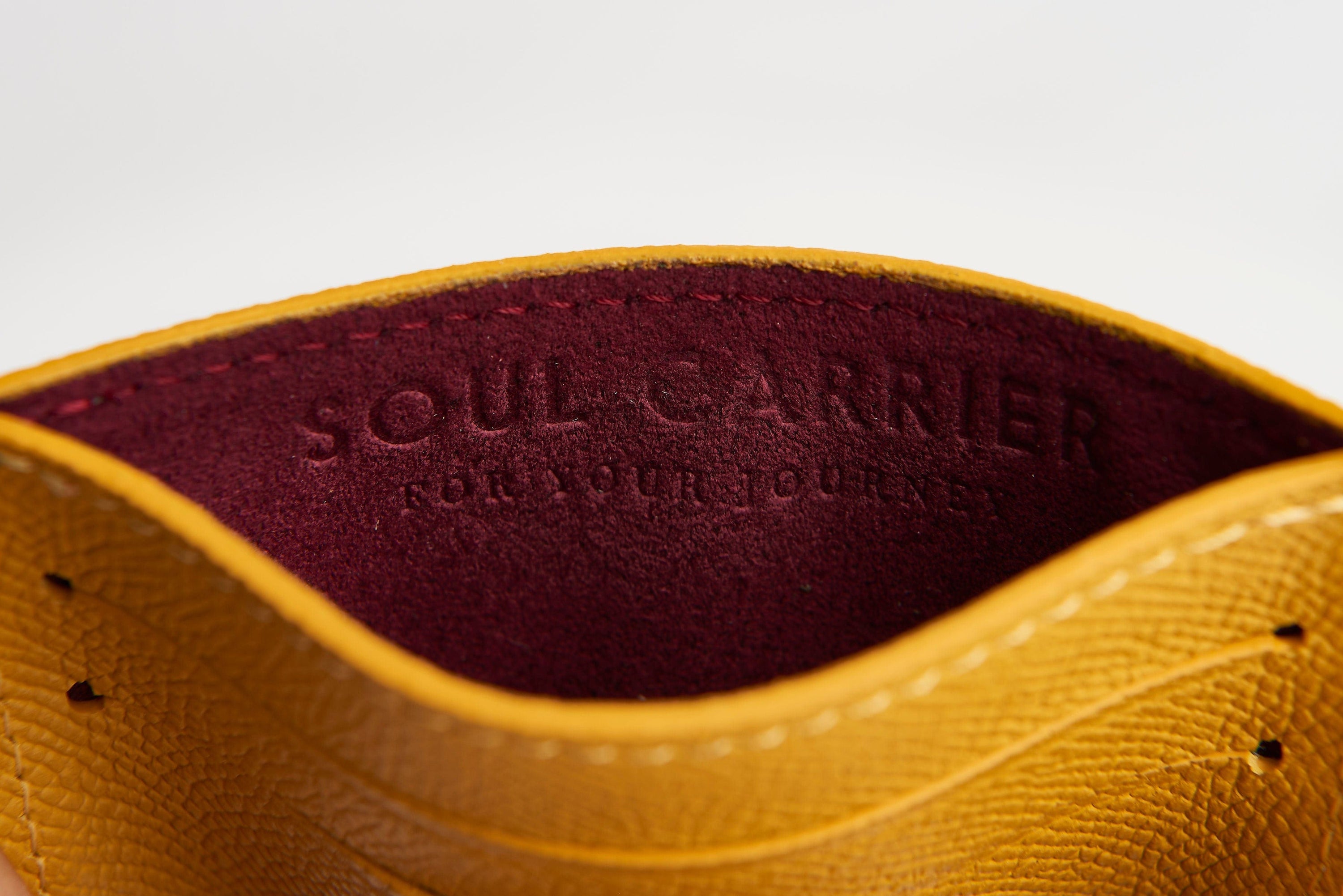 SOUL CARRIER ASU Gold Epsom Leather Card Case