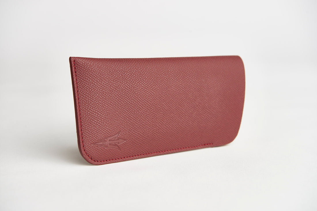 ASU Maroon Epsom Leather Sunglass Case Holder