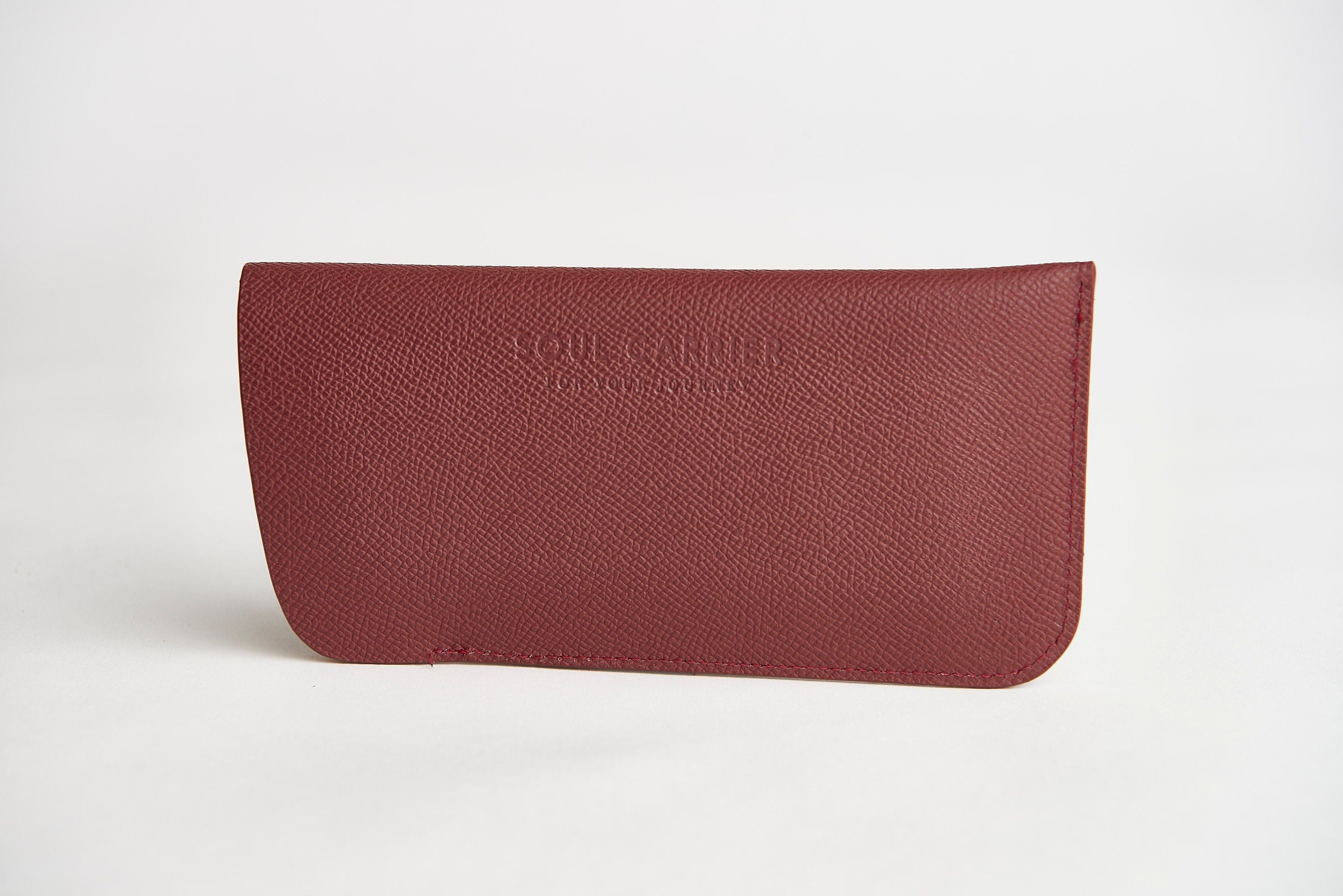 SOUL CARRIER ASU Maroon Epsom Leather Sunglass Case Holder