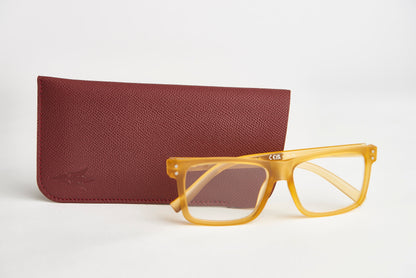 ASU Maroon Epsom Leather Sunglass Case Holder