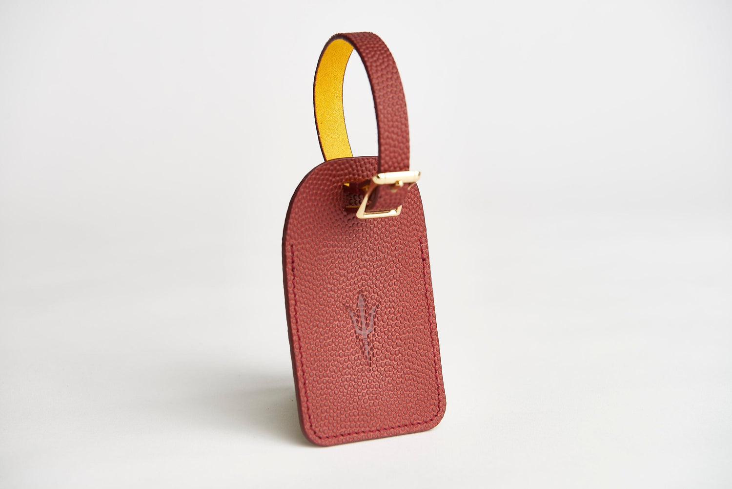 ASU Football Leather Luggage Tag