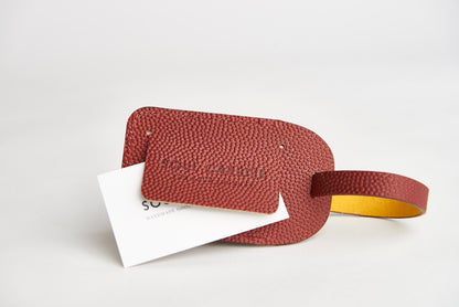 ASU Football Leather Luggage Tag