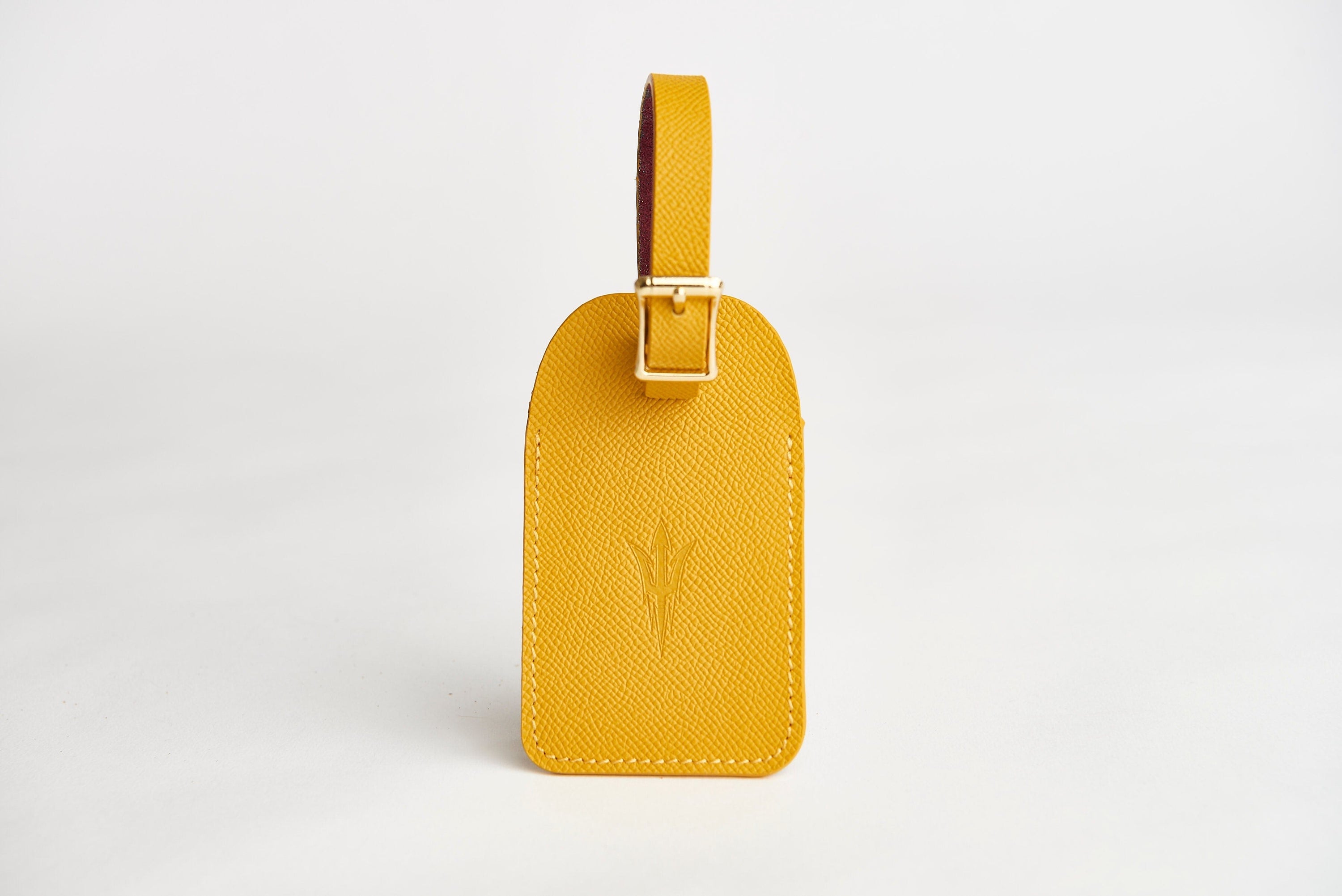 SOUL CARRIER ASU Gold Epsom Leather Luggage Tag