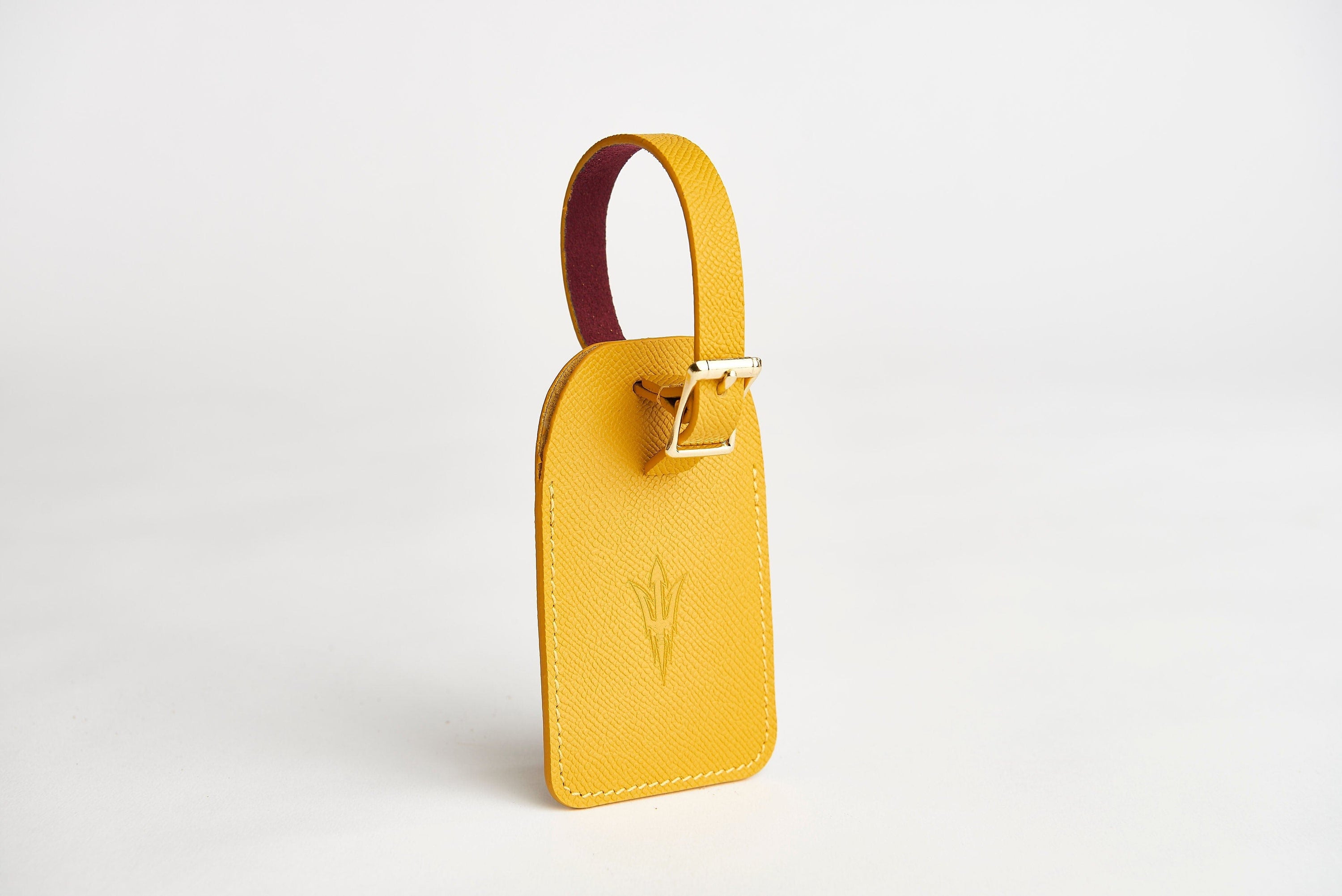 SOUL CARRIER ASU Gold Epsom Leather Luggage Tag
