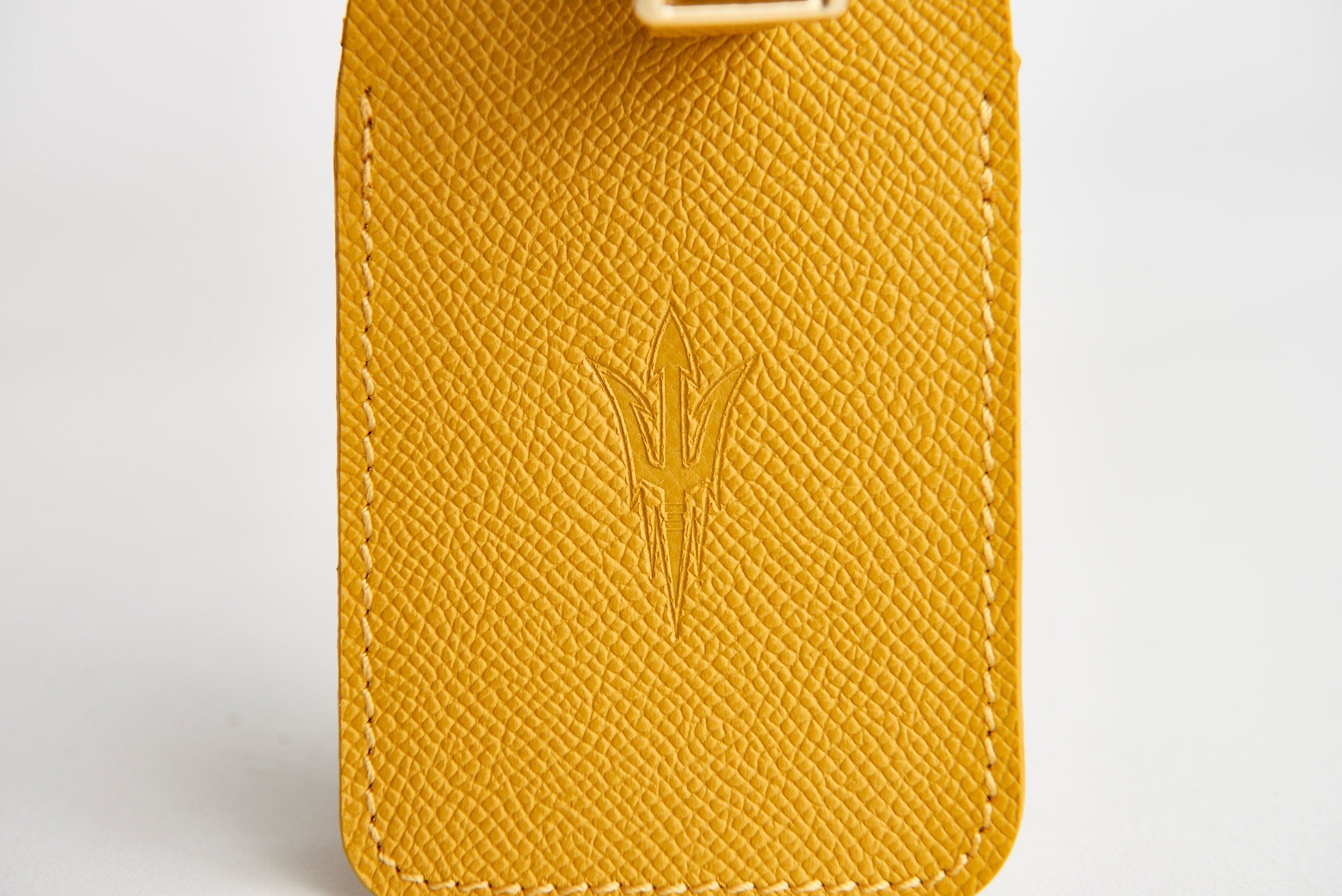 SOUL CARRIER ASU Gold Epsom Leather Luggage Tag