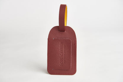 ASU Maroon Epsom Leather Luggage Tag