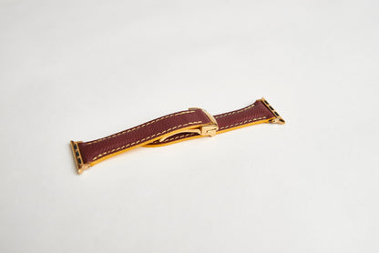 ASU Maroon Epsom Apple Watch Band (Women&