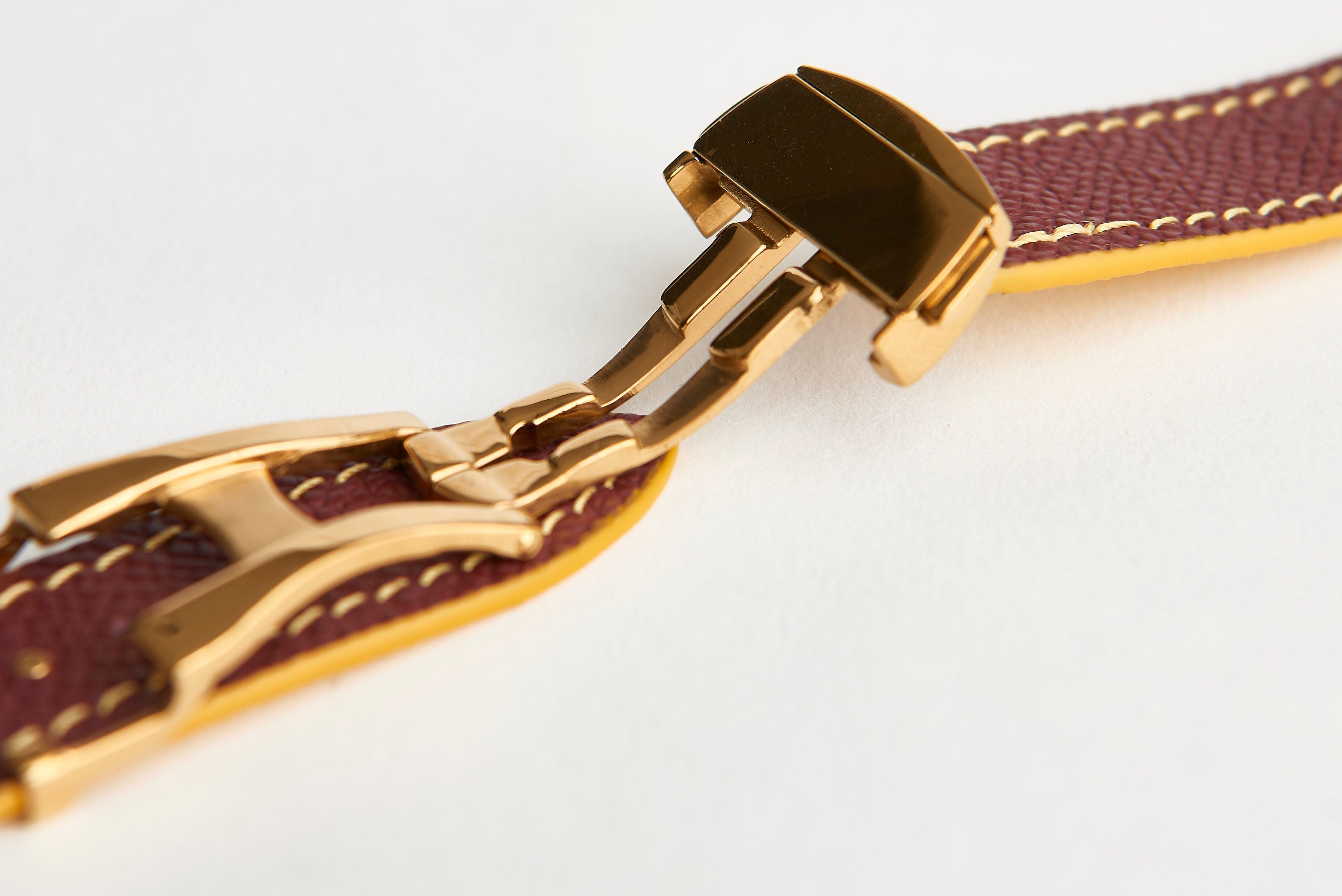 ASU Maroon Epsom Apple Watch Band (Women&