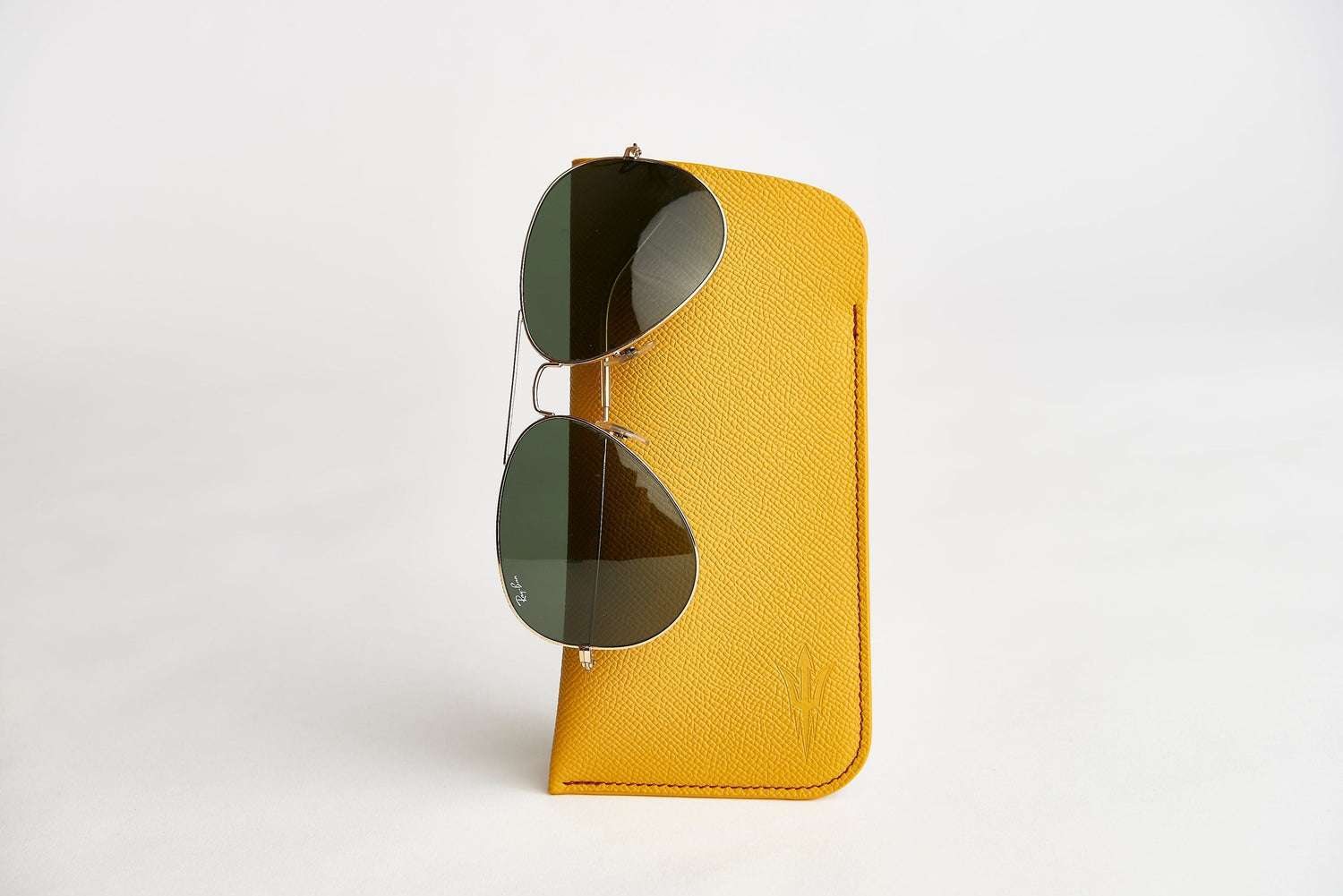 ASU Gold Epsom Leather Sunglass Case Holder