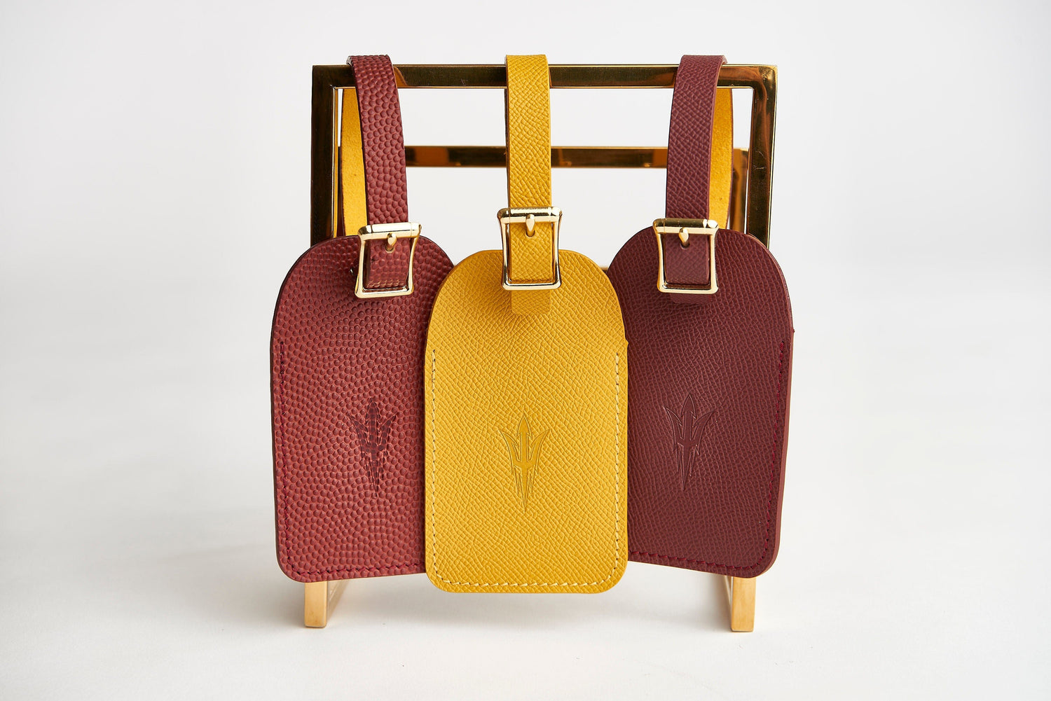 ASU Football Leather Luggage Tag