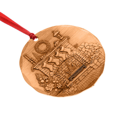 2026 Annual Ornament- Cozy Christmas Hearth (Copper)