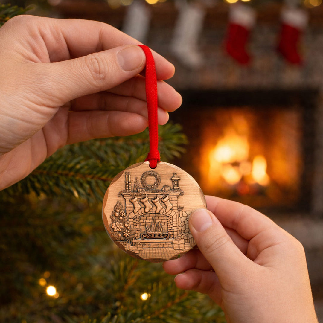 2026 Annual Ornament- Cozy Christmas Hearth (Copper)